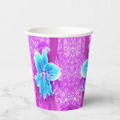 Hübsches Aqua Blue Stargazer Livio Lila Pappbecher (Vorderseite)