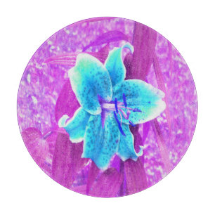 Hübsches Aqua Blue Stargazer Livio Lila Schneidebrett