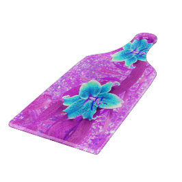 Hübsches Aqua Blue Stargazer Livio Lila Schneidebrett