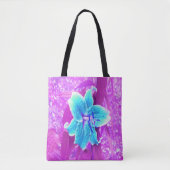 Hübsches Aqua Blue Stargazer Livio Lila Tasche (Vorderseite)