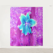 Hübsches Aqua Blue Stargazer Livio Lila Wandteppich (Vorderseite)