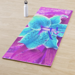 Hübsches Aqua Blue Stargazer Livio Lila Yogamatte