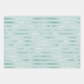 Hübsches Aqua Mint Glitzy Glitzer Geschenkpapier Set (Vorderseite)