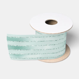 Hübsches Aqua Mint Glitzy Glitzer     Satinband