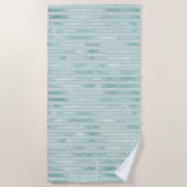 Hübsches Aqua Mint Glitzy Glitzer Strandtuch (Vorderseite)