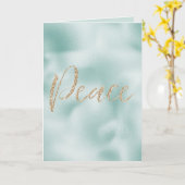 Hübsches Aqua Mint Glitzy Glitzer Wandern neben de Karte (Gelbe Blume)