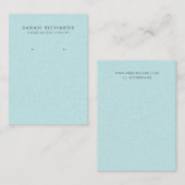Hübsches Aqua Turquoise Blue Jewelier Earring Disp Visitenkarte (Vorne/Hinten)