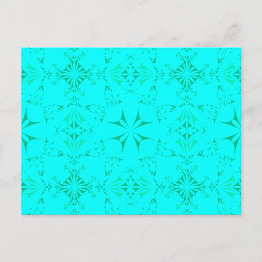 Hübsches Aqua Turquoise Bohemisches Tribal Muster Postkarte (Vorderseite)