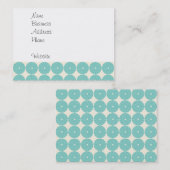 Hübsches aquamarines Aqua-Türkis-Blau kreist Visitenkarte (Vorne/Hinten)
