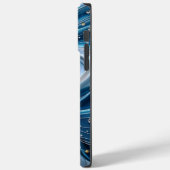 Hübsches Aquamarines blaues Aqua Türkise Geode Roc Case-Mate iPhone Hülle (Rückseite / Links)