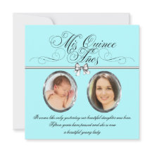 Hübsches Aquamarines blaues Foto Quinceanera