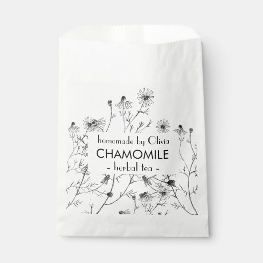 Hübsches Aquarell Chamomile Tee Geschenktütchen (Vorderseite)