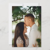 Hübsches Aquarell-Gold-Tape 2 Foto Hochzeit Einladung (Rückseite)