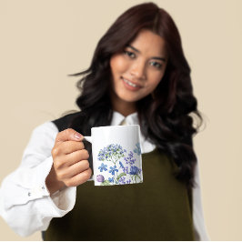 Hübsches Aquarellblau Kaffeetasse