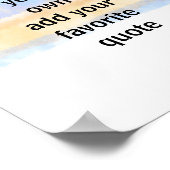 hübsches Aquarellblau und Gelb fügen ein Angebot h Poster (Ecke)