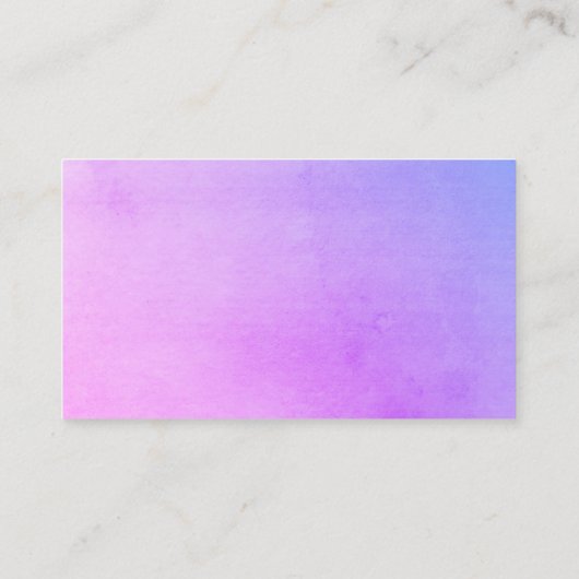 hübsches Aquarellblau und lila Blume Visitenkarte (Rückseite)