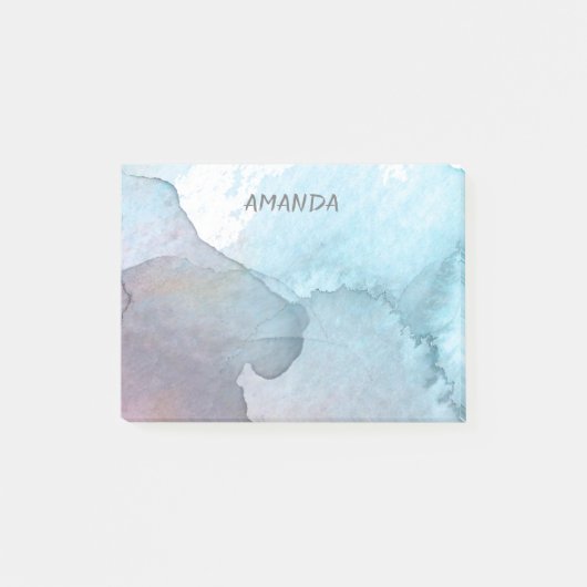 hübsches Aquarelldesign - Sonderanweisung Post-it Klebezettel (Vorderseite)