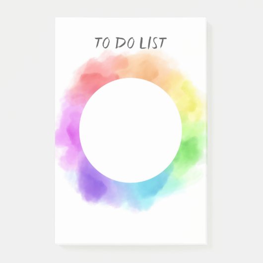 hübsches Aquarelldesign - Sonderanweisung Post-it Klebezettel (Vorderseite)