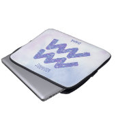 Hübsches Aquarius Astrologie Signieren Personalisi Laptopschutzhülle (Vorne Knopf)