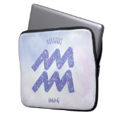 Hübsches Aquarius Astrologie Signieren Personalisi Laptopschutzhülle (Vorderseite Links)