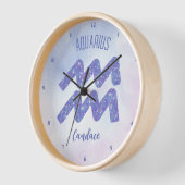 Hübsches Aquarius Astrologie Signieren Personalisi Uhr (Winkel)