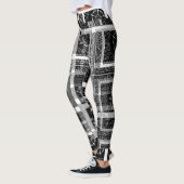 Hübsches atemberaubendes Schwarz/Weiß-Muster Leggings (Links)