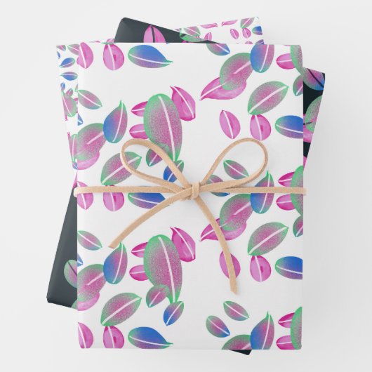 Hübsches, aus Petalen bestehendes Umschlagpapier Geschenkpapier Set (Beispiel)