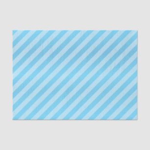 Hübsches Baby-Blau und diagonale Streifen Seidenpapier