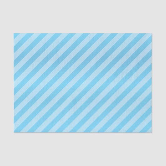 Hübsches Baby-Blau und diagonale Streifen Seidenpapier (Vorderseite)