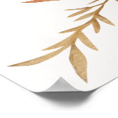 Hübsches Baby-Duschbad Herbst Begrüßungszeichen Poster (Ecke)