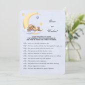 Hübsches Baby Duschenspiel? Einladung (Stehend Vorderseite)