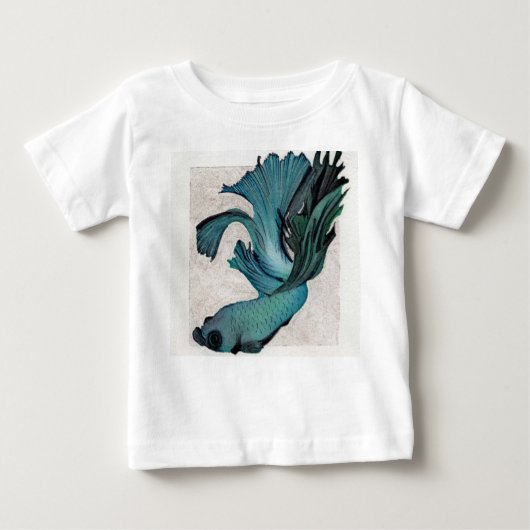 Hübsches Baby Geschlecht neutrale Betta Fische 1 S Baby T-shirt (Vorderseite)