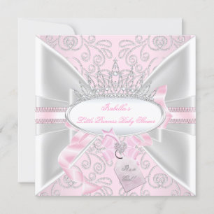 Hübsches Baby Shower Mädchen Kleine Prinzessin Dia Einladung