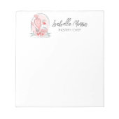 Hübsches Backgebäck Personalisiert Notizblock (Vorderseite)