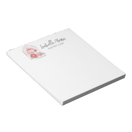 Hübsches Backgebäck Personalisiert Notizblock (angewinkelt)