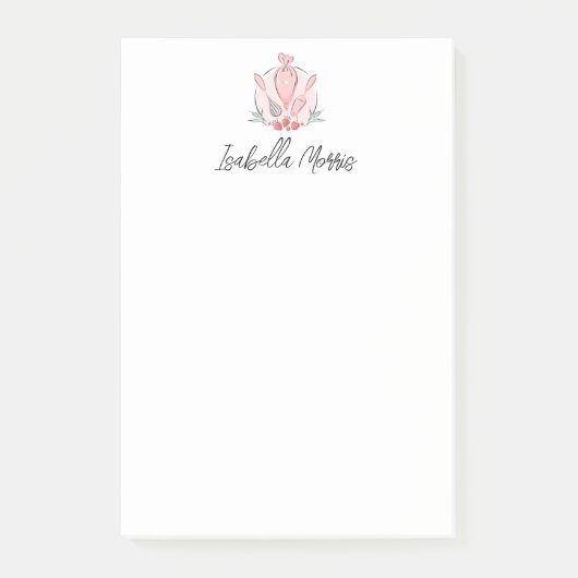 Hübsches Backgebäck Personalisiert Post-it Klebezettel (Vorderseite)