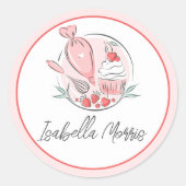 Hübsches Backgebäck Personalisiert Runder Aufkleber (Vorderseite)