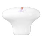 Hübsches Ballet Dancer Painting - Name hinzufügen Keramikknauf (Seitenansicht)