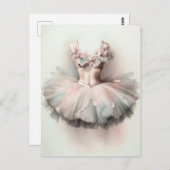 Hübsches Ballettkleid Postkarte (Vorne/Hinten)