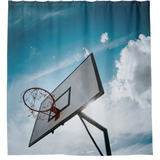 Hübsches Basketballdesign Duschvorhang (Vorderseite)