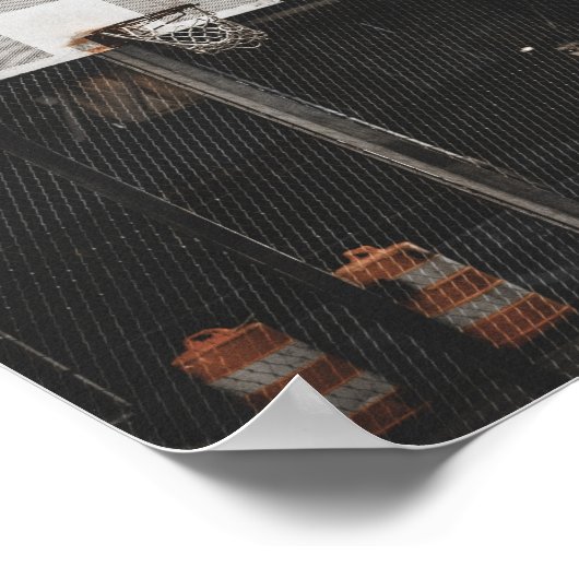 Hübsches Basketballdesign Poster (Ecke)