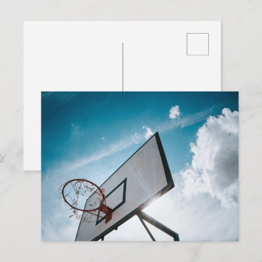 Hübsches Basketballdesign Postkarte (Vorne/Hinten)