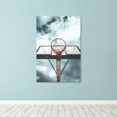Hübsches Basketballgeschenk Leinwanddruck (Insitu (Holzboden))