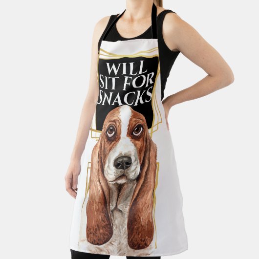 Hübsches Basset für Snacks Aquarellkunst Schürze (InSitu)