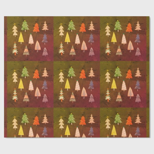 Hübsches Baumwrapping-Papier Geschenkpapier (Flach)