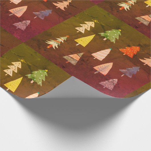 Hübsches Baumwrapping-Papier Geschenkpapier (Ecke)