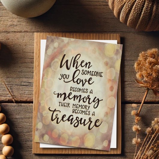 Hübsches Beileid "Ihr Gedächtnis wird zu einem Sch Karte