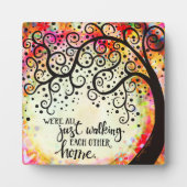 Hübsches Beileid zu Fuß Zuhause Zitat Fotoplatte (Vorderseite)