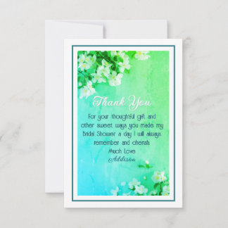 Hübsches benutzerdefiniertes Brautparty Vielen Dan Dankeskarte
