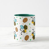 Hübsches Bienenmuster Tasse (Zentrum)